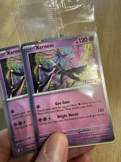 Xerneas 064/132 Mega Evolution Stamped Best Buy Promo Pokemon Card SEALED - Image 1