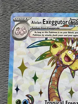 Alolan Exeggutor ex 225/191 Pokemon Card Full Art Rare Holo Surging Sparks - Image 3