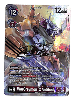 DIGIMON CARD GAME #BT9-016 WARGREYMON (X ANTIBODY) SUPER RARRE FOIL - Image 1