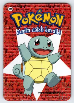 Squirtle #007 Pokemon Vending Prism Holo Sticker Card Authentic Nintendo - Nm - Image 1