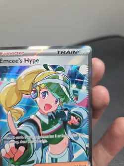Emcee's Hype Destined Rivals Full Art Ultra Rare Card 220/182 NM Pokemon TCG - Image 4