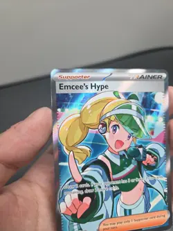 Emcee's Hype Destined Rivals Full Art Ultra Rare Card 220/182 NM Pokemon TCG - Image 5
