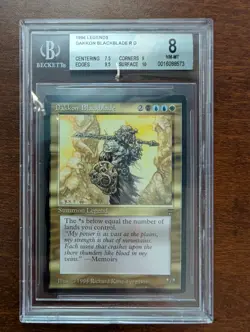 MTG Magic The Gathering Legends Dakkon Blackblade BGS Graded 8 NM/M 1994 - Image 1