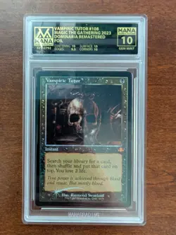 MTG Magic The Gathering Dominaria Remastered Retro Foil Vampiric Tutor Graded 10 - Image 1