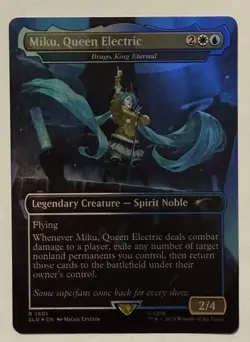 Miku, Queen Electric - Brago, King Eternal - Rainbow Foil - Secret Lair MTG - Image 1