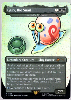 Gary, the Snail 1929 Rainbow Foil Spongebob Secret Lair MTG Near Mint - Image 1