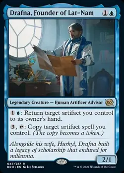 MTG Brothers War *FOIL* R Drafna Founder of Lat-Nam #047 - Image 1