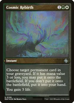 MTG MOM Aftermath *FOIL-ETCHED* U Cosmic Rebirth #0128 - Image 1