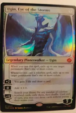 Foil Ugin, Eye of the Storms MTG Tarkir: Dragonstorm Mythic # 0001 NM Magic Foil - Image 2