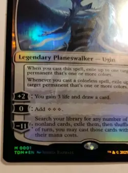 Foil Ugin, Eye of the Storms MTG Tarkir: Dragonstorm Mythic # 0001 NM Magic Foil - Image 4
