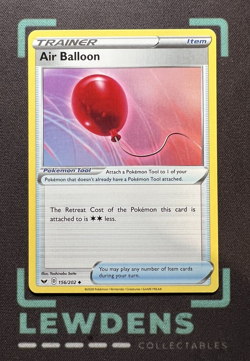 Air Balloon - 156/202 - Sword & Shield - Trainer - Pokemon Card - Image 1