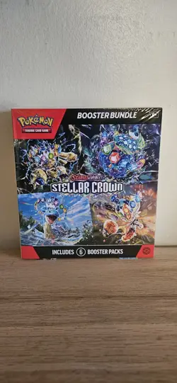 Pokemon TCG S&V Stellar Crown Booster Bundle FACTORY SEALED 6 Booster Packs - Image 1