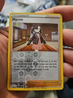 Pokemon TCG Marnie Reverse Holo Rare SWSH01: Sword & Shield Base Set 169/202 - Image 1