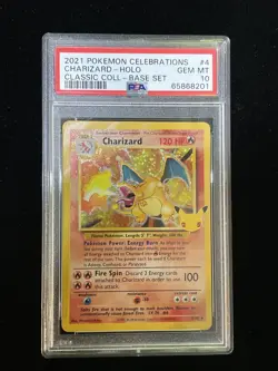 2021 Pokemon Celebrations Charizard - Holo Classic Coll- Base Set #4 PSA 10 - Image 1