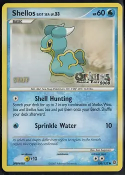 Pokemon Shellos 106/132 Secret Wonders Origins Game Fair 2008 STAFF Promo NM - Image 1