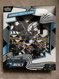 Pokemon TCG Scarlet & Violet Black Bolt Binder Collection Box - IN HAND!! - Image 1