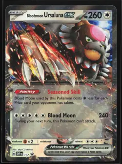 Pokemon Bloodmoon Ursaluna ex SVP 177 Scarlet & Violet Holo Black Star Promo NM - Image 1