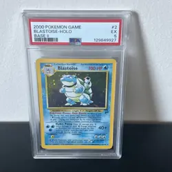 1999 Pokemon Base Set 2 Blastoise Holo 2/130 PSA 5 - Image 2