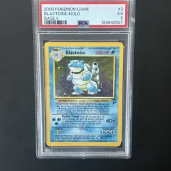 1999 Pokemon Base Set 2 Blastoise Holo 2/130 PSA 5 - Image 5