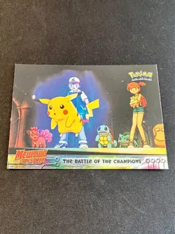 The Battle of the Champion 1999 Topps HOLO Mewtwo Strikes Back Pokemon - Nm/Vlp - Image 1