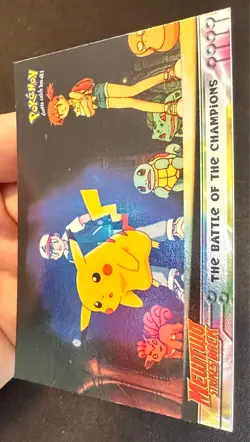 The Battle of the Champion 1999 Topps HOLO Mewtwo Strikes Back Pokemon - Nm/Vlp - Image 3