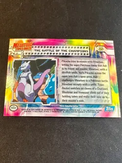 The Battle of the Champion 1999 Topps HOLO Mewtwo Strikes Back Pokemon - Nm/Vlp - Image 4