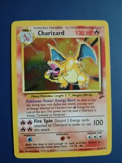 Charizard 4/130 Holo Rare Pokemon 2000 Base Set 2 HP DMG - Image 1