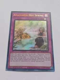 Yu-Gi-Oh! Amazoness Hot Spring 1st Edition - BLCREN039 Holographic - Yugioh TCG - Image 1