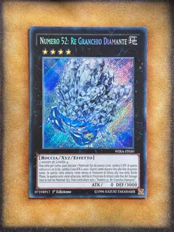 Yugioh Number 51: Diamond King Crab WIRA-EN050 Secret Rare 1st Ed ITALIAN LP - Image 1