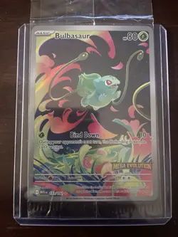 Pokemon Sealed Bulbasaur 133/132 TCG Mega Evolution Stamped Promo Card - Image 1