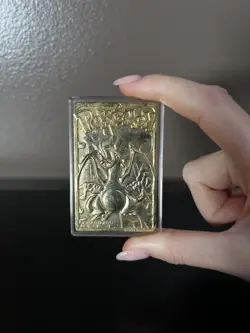 Vtg 1999 Burger King 23K Gold Plated Pokemon Card Charizard - Image 1