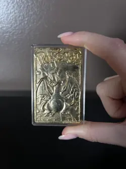 Vtg 1999 Burger King 23K Gold Plated Pokemon Card Charizard - Image 2