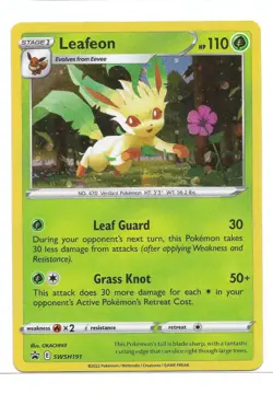 Leafeon SWSH191 SWSH: Sword & Shield Promo Cards Holo Pokemon TCG - NM - Image 1