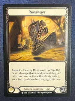 FAB ELE236 Runaways COLD FOIL Generic Equipment Flesh & Blood TCG - Image 1