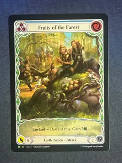 FAB LGS344 Fruits of the Forest Blue FOIL Promo Earth Action Flesh & Blood TCG - Image 1