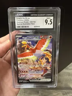 Pokemon Destined Rivals Ethan's Ho-Oh EX Card 230/182 - Image 1