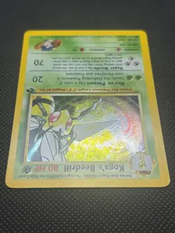 2000 Pokemon TCG Card Koga's Beedrill Gym Challenge Holo Rare Card 9/132 W/Swirl - Image 3