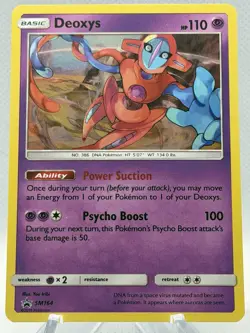 Deoxys SM164 Black Star Promo Holo NM Pokemon Card English - Image 1