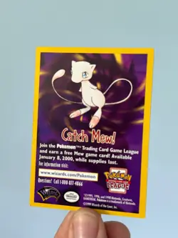 1999 Pokemon Mew Black Star Promo Non-Holo + Catch Mew Promo Pokemon Card! - Image 4