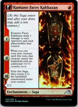 Kumano Faces Kakkazan - MTG - Red - Kamigawa: Neon Dynasty - NM - Foil - Image 1