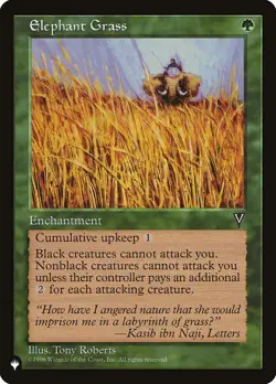MTG Magic the Gathering Elephant Grass (865/1104) The List NM - Image 1