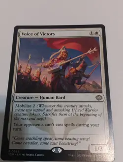 1x MTG Voice Of Victory Rare Tarkir Dragonstorm NM Standard Modern Commander - Image 1