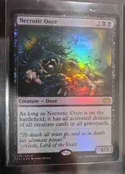 MAGIC THE GATHERING NECROTIC OOZE FOIL RARE 2022 DOUBLE MASTERS 83 MINT 2X2 - Image 1