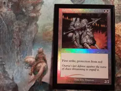 Silver Knight Scourge Foil. (PANGOLIN MTG) OG Print. Front LP- Back NM- See pics - Image 1