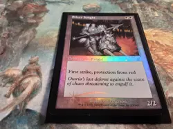 Silver Knight Scourge Foil. (PANGOLIN MTG) OG Print. Front LP- Back NM- See pics - Image 2