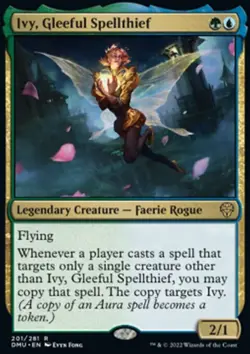 MTG Magic the Gathering Ivy, Gleeful Spellthief (201/447) Dominaria United NM - Image 1