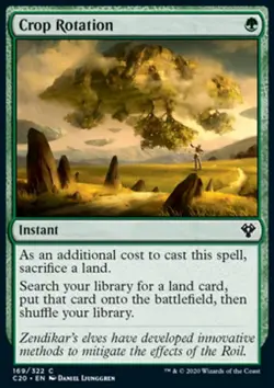 MTG Magic the Gathering Crop Rotation (169/344) Commander 2020 NM - Image 1