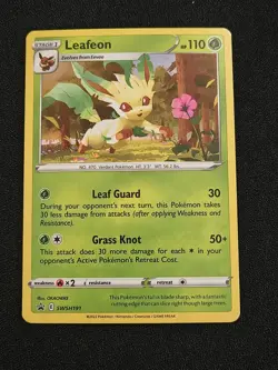 Pokemon TCG Leafeon SWSH Black Star Promos SWSH191 Holo Promo - Image 1