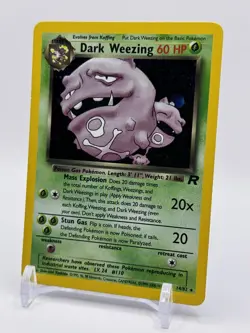 Dark Weezing Rocket Set Holo Rare Pokemon Card 14/82 WOTC - Image 2