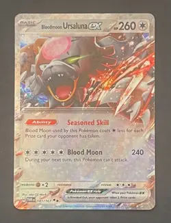 Pokemon Card Bloodmoon Ursaluna EX 141/167 Twilight Masquerade - Near Mint - Image 1